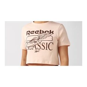 Reebok Womens Sport Printed Tee Size Plus‎ 2XL Color Light Pink